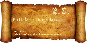 Maltár Dorottya névjegykártya